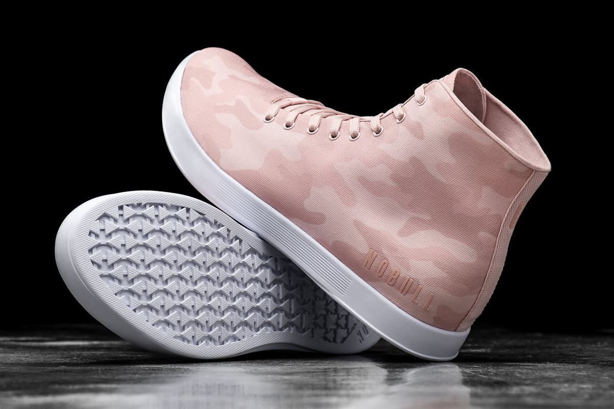 Nobull High-Top Canvas Men's Trainers Rose Camo | Australia (LE6384)